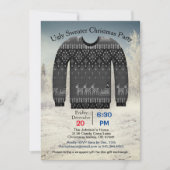 Invitation Soirée de Noël, Grey with Deer, ZPR (Devant)