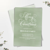 Invitation Soirée de Noël Joyeux Vert