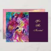 INVITATION SOIRÉE DE NOËL MASQUÉE (Devant / Derrière)