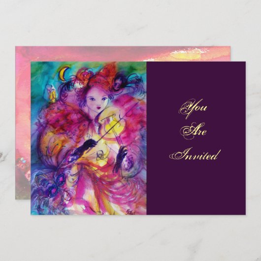 INVITATION SOIRÉE DE NOËL MASQUÉE (Devant / Derrière)