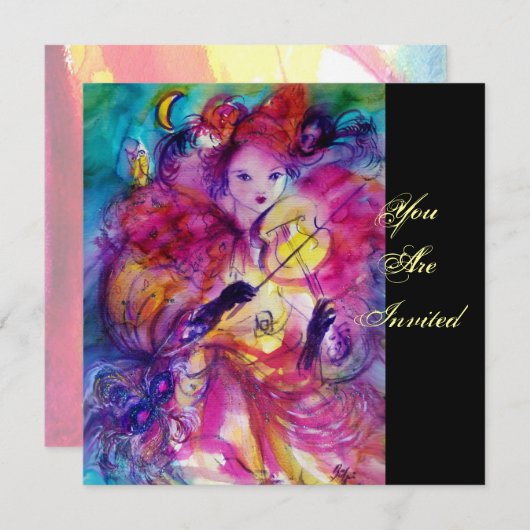 INVITATION SOIRÉE DE NOËL MASQUÉE (Devant / Derrière)