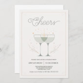 Invitation Soirée de Noël minimaliste (Devant / Derrière)