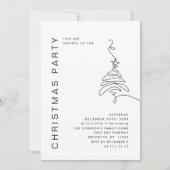 Invitation Soirée de Noël minimaliste élégante (Devant)