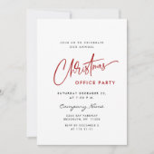 Invitation Soirée de Noël minimaliste élégante (Devant)