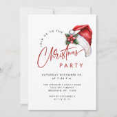 Invitation Soirée de Noël minimaliste élégante (Devant)