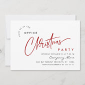 Invitation Soirée de Noël minimaliste élégante (Devant)