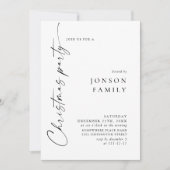 Invitation Soirée de Noël minimaliste élégante (Devant)