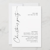 Invitation Soirée de Noël minimaliste élégante (Devant)