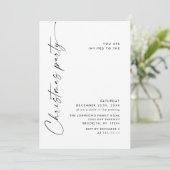 Invitation Soirée de Noël minimaliste élégante (Debout devant)