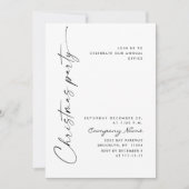 Invitation Soirée de Noël minimaliste élégante (Devant)