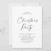 Invitation Soirée de Noël minimaliste élégante (Devant)