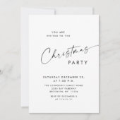 Invitation Soirée de Noël minimaliste élégante (Devant)