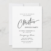 Invitation Soirée de Noël minimaliste élégante (Devant)