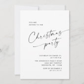 Invitation Soirée de Noël minimaliste élégante (Devant)