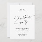 Invitation Soirée de Noël minimaliste élégante (Devant)
