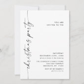 Invitation Soirée de Noël minimaliste élégante (Devant)