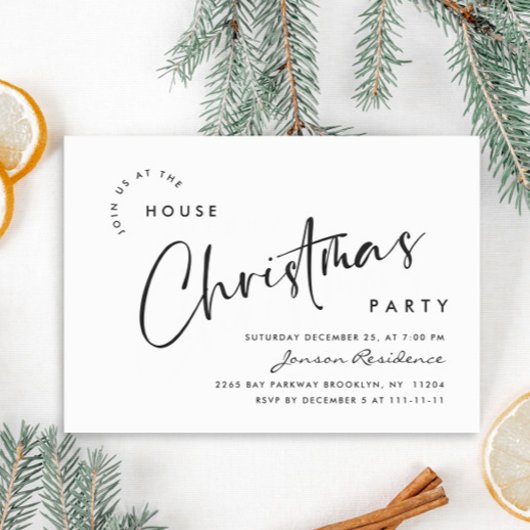 Invitation Soirée de Noël minimaliste élégante