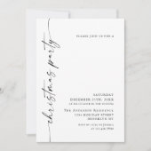 Invitation Soirée de Noël minimaliste élégante (Devant)