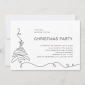 Invitation Soirée de Noël minimaliste élégante (Devant)
