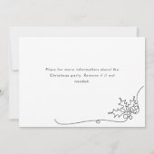 Invitation Soirée de Noël minimaliste élégante (Dos)