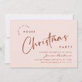 Invitation Soirée de Noël minimaliste élégante (Devant)