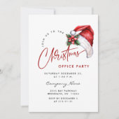 Invitation Soirée de Noël minimaliste élégante (Devant)