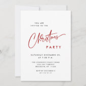 Invitation Soirée de Noël minimaliste élégante (Devant)