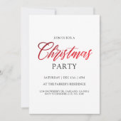 Invitation Soirée de Noël minimaliste élégante (Devant)