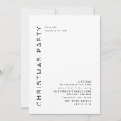 Invitation Soirée de Noël minimaliste élégante (Devant)
