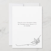 Invitation Soirée de Noël minimaliste élégante (Dos)