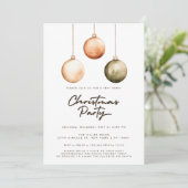 Invitation Soirée de Noël minimaliste vert (Debout devant)