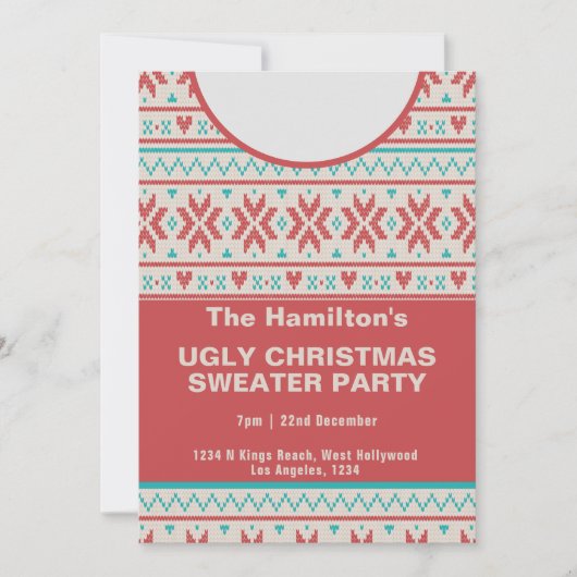 Invitation Soirée de Noël moche (Devant)