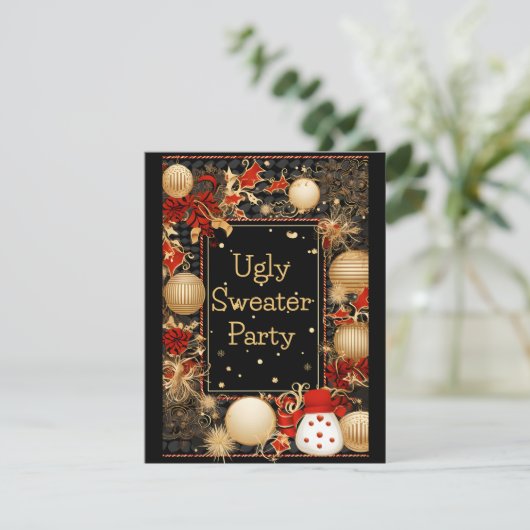 Invitation Soirée de Noël moche (Debout devant)