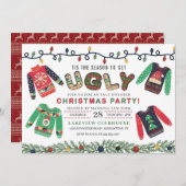 Invitation Soirée de Noël moche (Devant / Derrière)