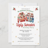 Invitation Soirée de Noël moche annuelle festive mignonne (Devant)