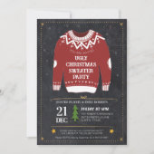 Invitation Soirée de Noël moche fête de vacances moderne (Devant)