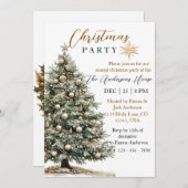 Invitation Soirée de Noël moderne (Devant / Derrière)