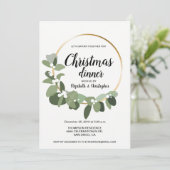 Invitation Soirée de Noël moderne simple Fête Werath Green (Debout devant)