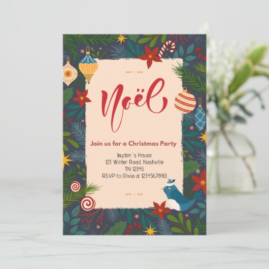 Invitation Soirée de Noël Noel (Debout devant)