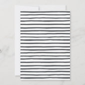 Invitation Soirée de Noël noir blanc élégant (Dos)