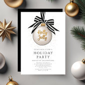 Invitation Soirée de Noël noir et blanc