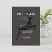 Invitation Soirée de Noël Noir Noir Élégant (Debout devant)