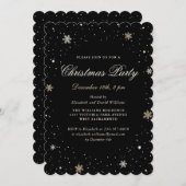 Invitation Soirée de Noël noire (Devant / Derrière)