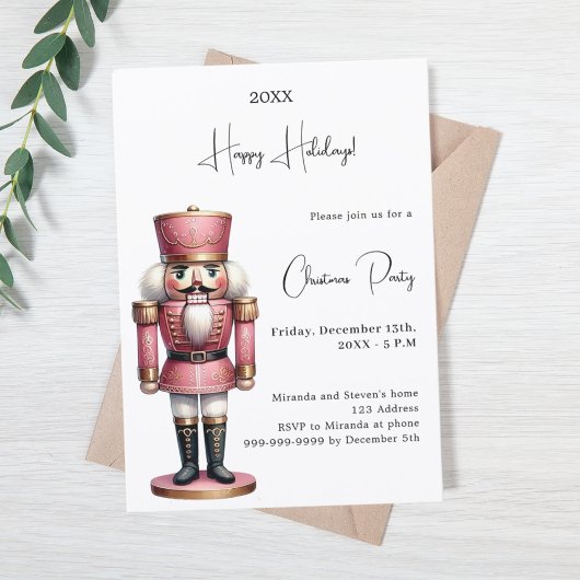 Invitation Soirée de Noël Nutcracker