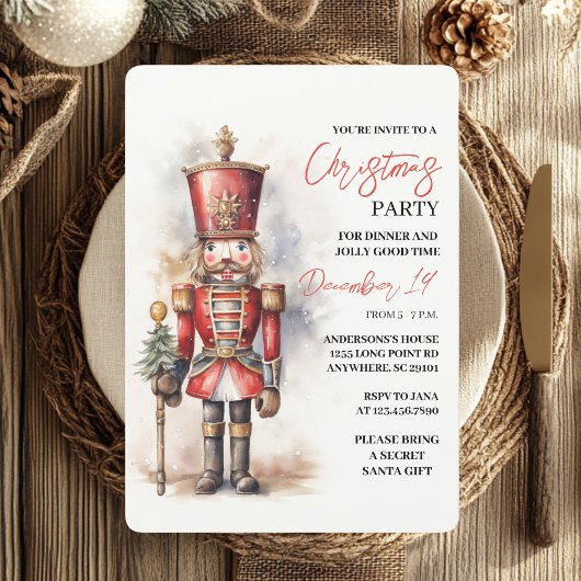 Invitation Soirée de Noël Nutcracker