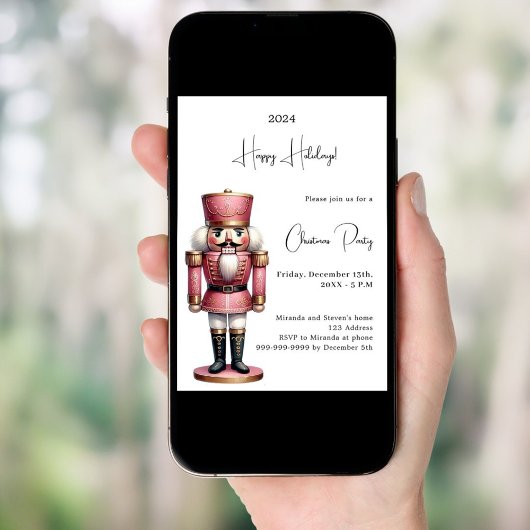 Invitation Soirée de Noël Nutcracker