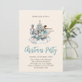 Invitation Soirée de Noël Nutcracker | Élégant Fête Beige (Debout devant)