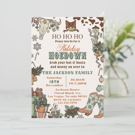 Invitation Soirée de Noël occidental (Debout devant)