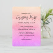 Invitation Soirée de Noël orange rose (Debout devant)