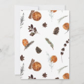 Invitation Soirée de Noël Orange Séchée Boho moderne (Dos)